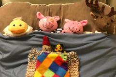 Ducky, Dur Pig , Christmas Pig, Rudyard, Numbz and Gozzy