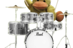 Ducky on drums